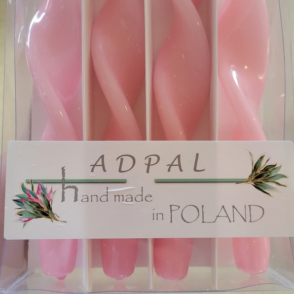 Pink Spiral Candles (4)~ Adpal~ Made In Poland NWT/NIB ~ Pretty! - Picture 4 of 16